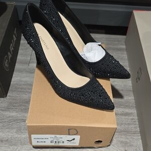 Le Chateau Black Sequin Heels